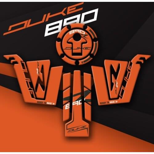 Motorcycle 3D Waterproof Sticker Decals Case Gas Oil Fuel Tank Pad Protector Cover For DUKE890R duke 890r