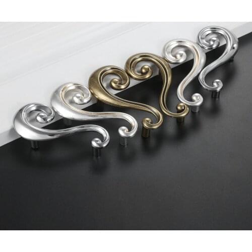 One Pair Pull Handle 60mm Zinc Alloy Furniture Handles Cabinet Wardrobe Cupboard Drawer Knobs Home Decoration 1set