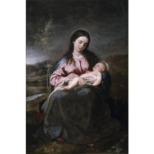 Wholesale painting # TOP religion ART # Prado the Madonna with little Christ # print canvas oil painting