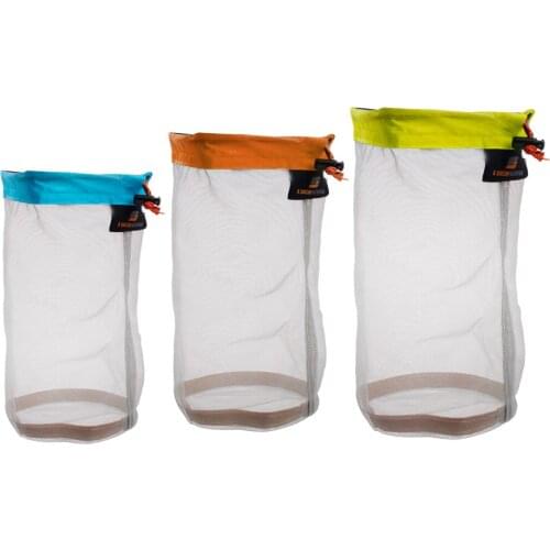 Camping Travel Sports Ultralight Mesh Stuff Sack Drawstring Storage Bag Pack