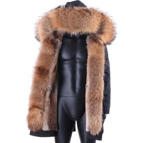7XL Waterproof Men Parka Winter Jacket 2021 Fashion Warm Long Real Fur Coat Man Parkas Natural Fox Fur Outerwear Streetwear