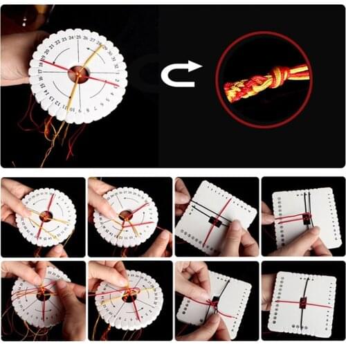 Round Square Bracelet Kumihimo Disk Braided Rope Handmade Foam Weaving Board
