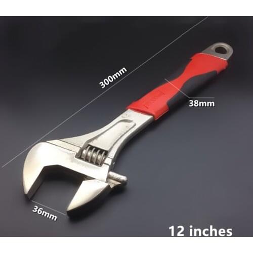 6"/8"/10"/12" adjustable wrench multi-functional spanner plastic handle wrenches auto mechanic repairing tools open end spanners