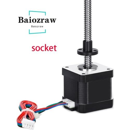 Voron 1.8 3D Prints Motor Nema17 Stepper Motor with T8 Screw Lead 2mm 8mm 300mm 42 Motor 42BYGH 17HS4401S