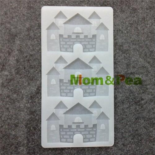 Mom&Pea CX052 High Quality Castle Shaped Silicone Mold Chocolate Mold Cake Decoration
