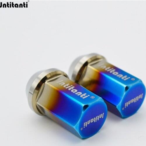 Sell M12*1.5*35 Burnt blue high performance full hex Gr5 titanium car lug nut with close end