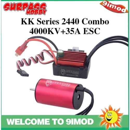 SURPASS HOBBY KK Waterproof 2440 4000KV 4600KV Brushless Motor Speed Controller 35A ESC Sensorless For 1/16 1/18 RC Racing Car