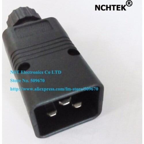 NCHTEK High Quality IEC 320 C20 16A/250V PDU UPS Connector, IEC 320 C20 Rewirable Plug/Free Shipping/10PCS