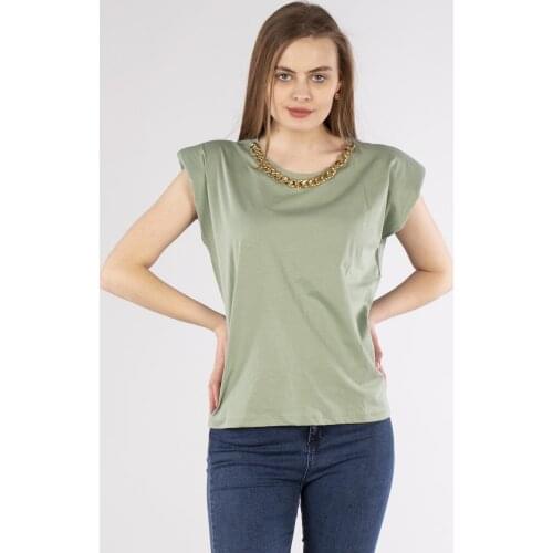 BARRELS AND OIL Women 'S Shoulder Pads Necklace T-shirt