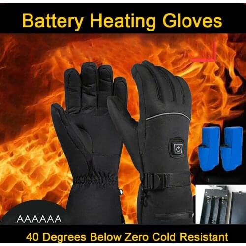 Winter Heating Gloves Skiing Cycling Mountaineering Fishing Rock Climbing Warm Waterproof Mobile Touch Screen All Finger Glove