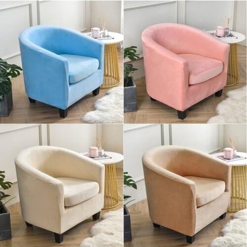1Set Tub Club Chair Covers Mini Sofa Slipcovers for Living Room Coffee Bar Club Couch Cover With Seat Cushion Covers Modern