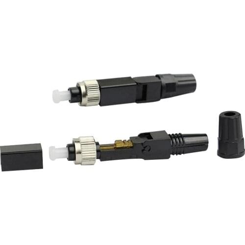 10, 50, or 100PCS/LOT Embedded FC UPC Fast Connector FTTH SM Fiber Optic Quick-Connector Adapter Field Assembly 0.3db Rapid