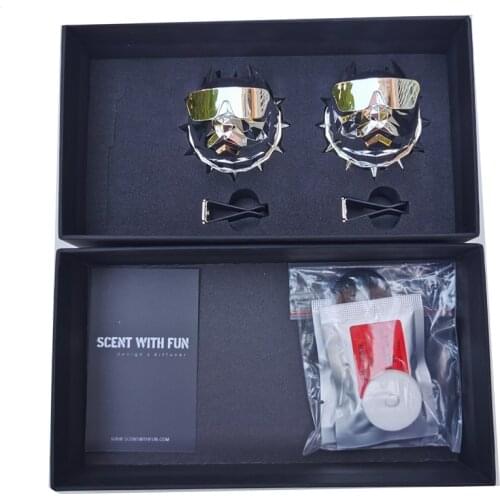 2PCS Bulldog Car Air Freshener Smell Auto Air Vent Perfume Parfum Fragrance Flavoring for Auto Interior Accessorie Car Styling
