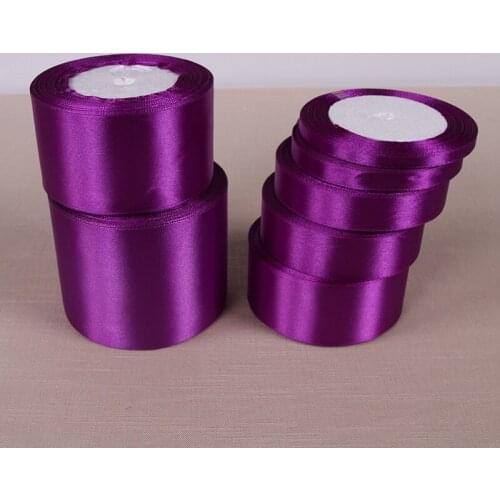 25 yards/roll) Violet Single Face Satin Ribbon Wholesale Gift Wrapping Christmas ribbons 46