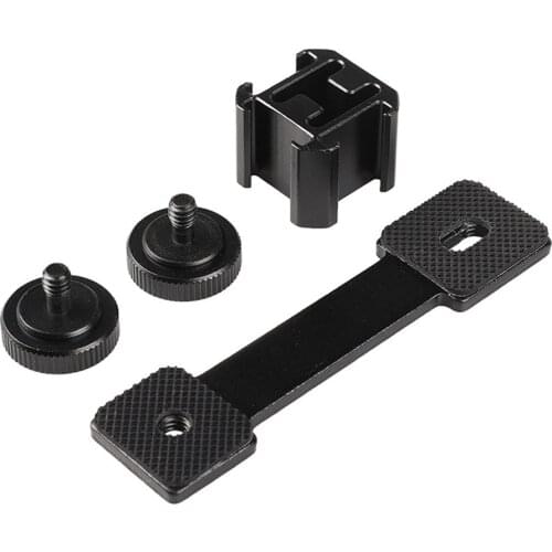 3 in 1 Triple Hot Shoe Mount Adapter Extension Bracket Holder Boya BY-MM1 Microphone Stand for Smooth 4 DJI OSMO mobile 2