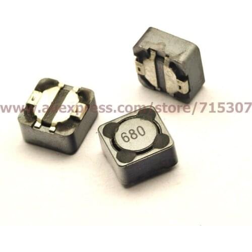 PHISCALE 30pcs of smd shielded power inductor 68UH 680 7*7*4