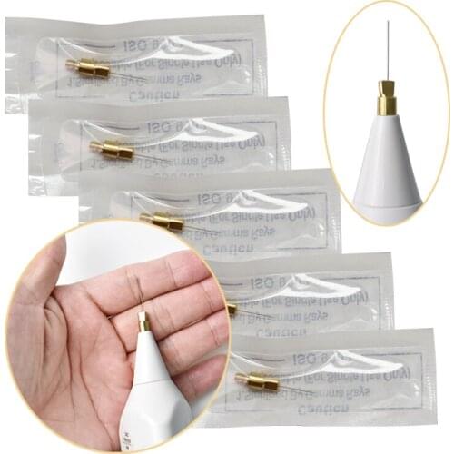 5 pcs/Lot Copper Material Dot Replaceable Needles For Laser Removal Freckle Spot Mole Plasma Pen Mole Removal Pen Accessories
