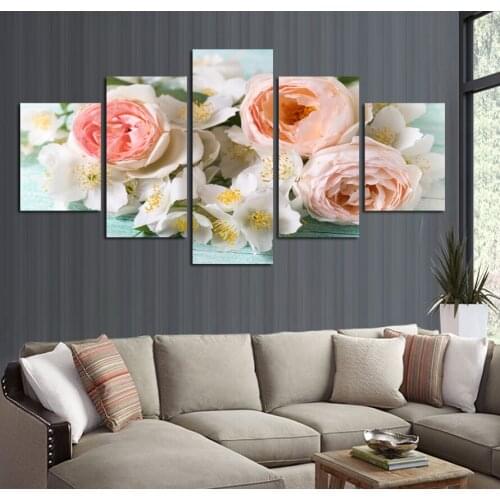 Unframed Canvas Painting Posters Flowers Modern Decoracion Wall Pictures For Living Room Top rated Modular Picture FA235