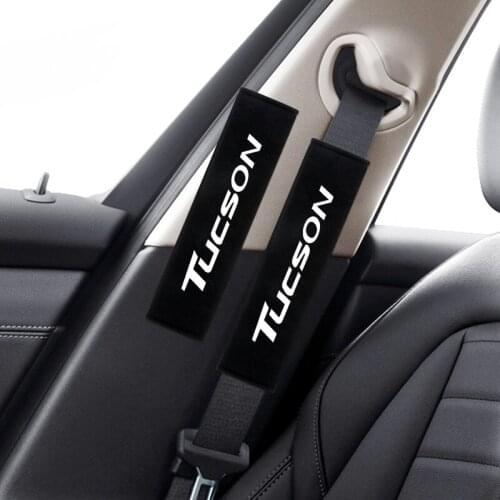 2pcs Auto cotton Seat Belt Cover Case For Hyundai TUCSON Creta Equus IONIQ ix55 KONA EON Accent Azera GDI i10 ix35 Accessories