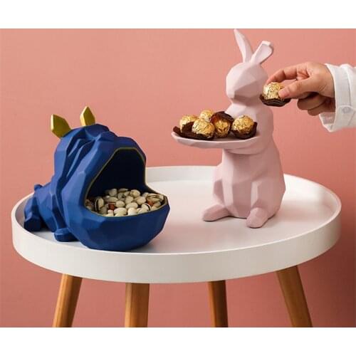 Figurine Big mouth Dog Storage Box Home Decoration Ornamental Resin/Ceramic Art Sculpture Figurines Home Decor Gift Decorative