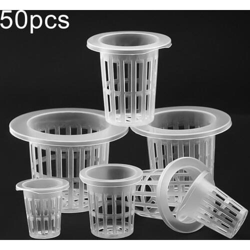 50Pcs Hydroponic colonization Mesh Pot Net Cup Basket Hydroponic Aeroponic Planting Grow Clone Nursery Plant Soilless
