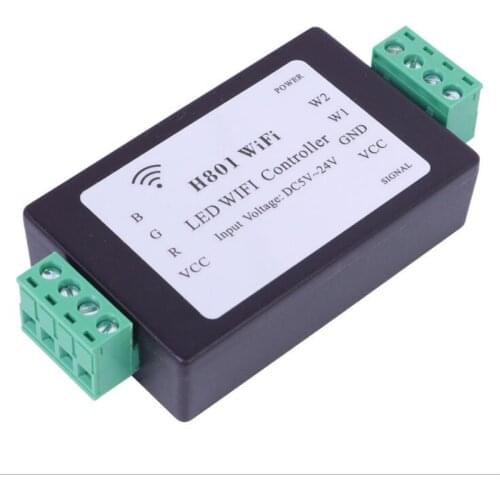 H801WiFi,rgbw strip WiFi controller,rgb controller,LED controller,communicate with Android phone via WLAN to dim,output data