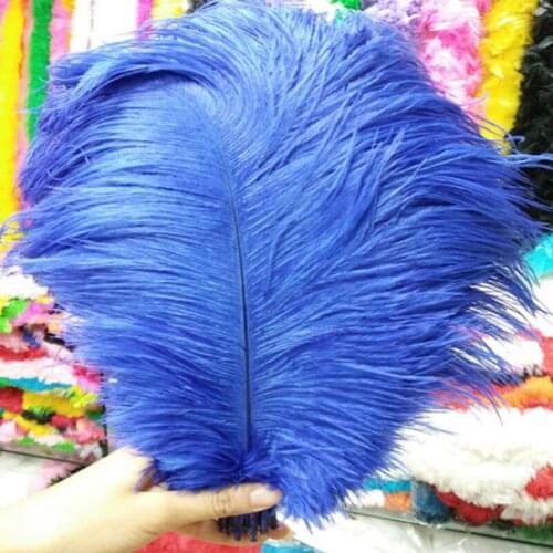 Hot! 100 Pcs/lot long 12-14 inches / 30-35 cm blue Color Ostrich Feathers ostrich plumes for party /wedding decorative