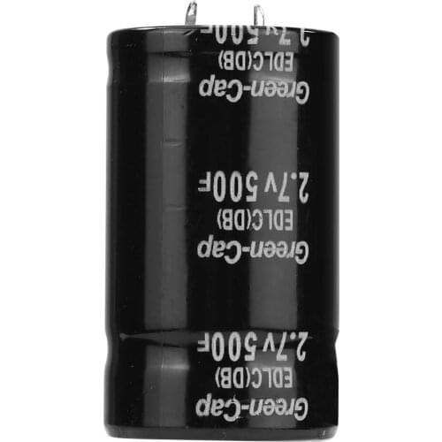 2.7V 500F Electrolytic Capacitor Delicate Metal Farad Capacitor for Automotive Circuit Gadgets Automobiles Circuits Necessary