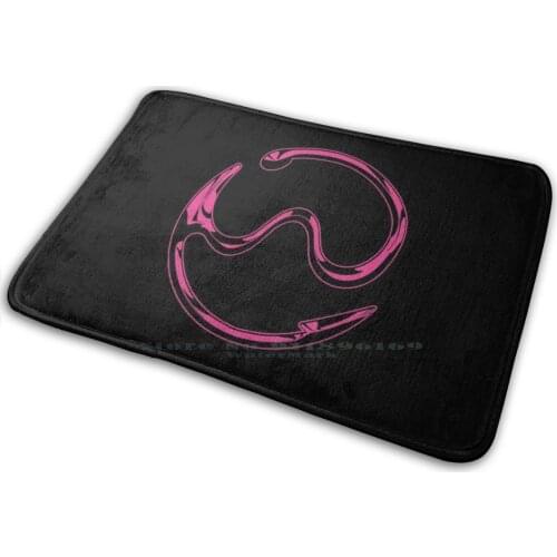 Gaga Chromatica Logo ( Pink Chrome ) Mat Rug Carpet Anti-Slip Bedroom Entrance Door Mat Gaga Chromatica Chrome Logo Icon Symbol