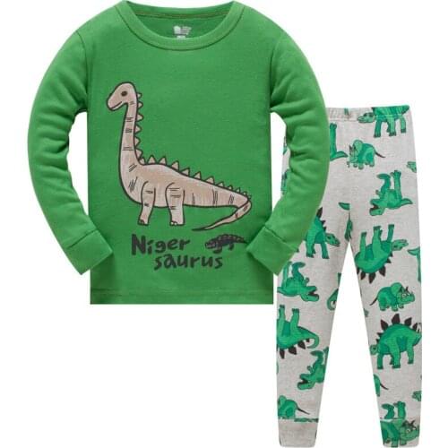 Hot Sale Kids Boys Clothing Sleepwear Pajama Sets Casual Cotton Print O-Neck Pajamas Suits Star Children Home Clothes