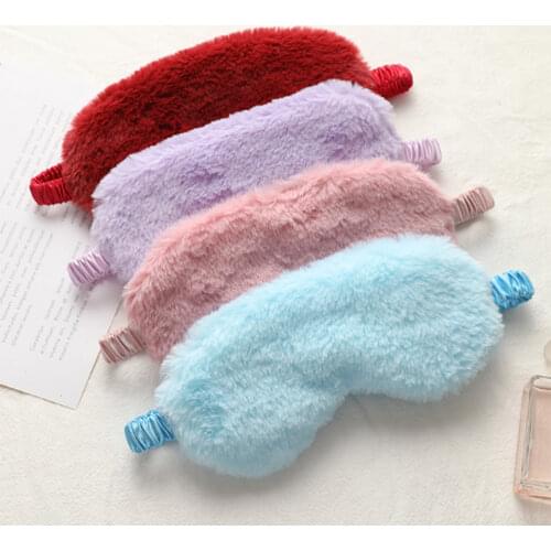 Soft Plush Eye Masks Silk Love Cloud Eye Cover Rabbit Plush Cute Sleeping Eyepatch Cartoon Nap Eye Shade Eyeshade Sleeping Aid
