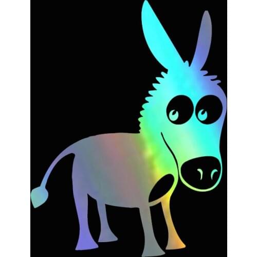 DecalsMe Car Stickers 15.5cm Animal Donkey Car-Styling Decor Vinyl Decal Fashion Decals Vehicle Window Reflective Decals Sticker