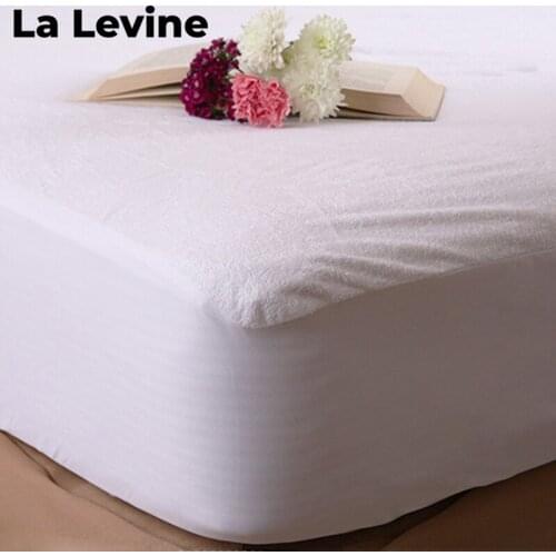 Waterproof Bed Cover Mattress Cover King Queen Size Pure White Sheet Elastic Band Breathable Mattres Protector Home Bed Lining