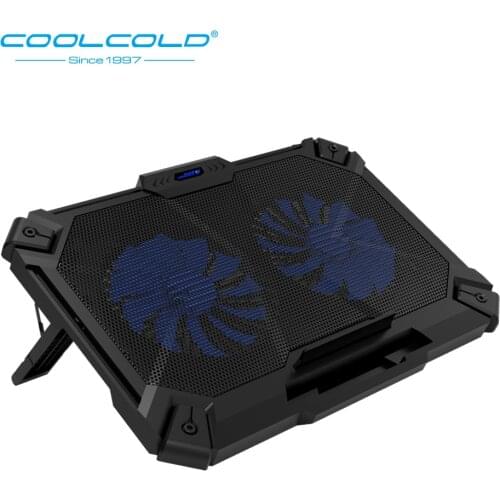 COOLCOLD Laptop Cooler 2 USB Ports and Two Cooling Fan Laptop Cooling Pad Notebook stand For 12-17 inch USB Laptop Tablet PC