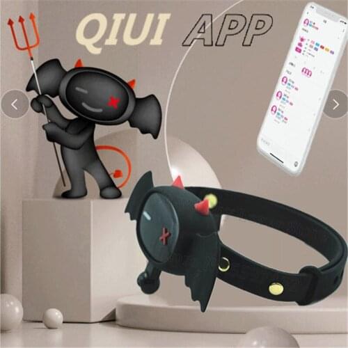 QIUI APP Control Electric Shock Collar Adult Games Little Devil BDSM Slave Restriction Sex Toys For Couples Electro Stimulation