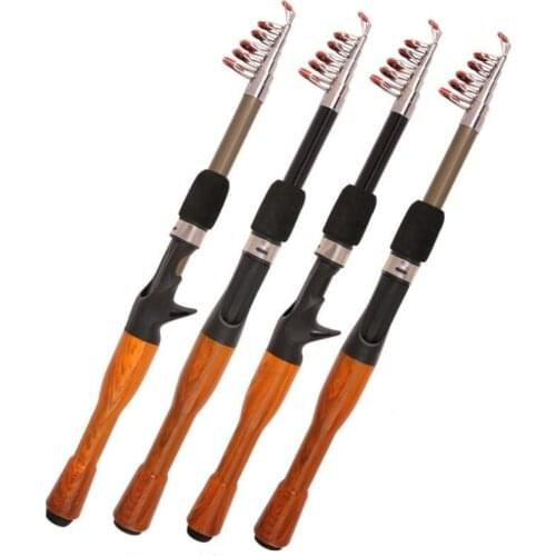 Portable 1.3m 1.6m 1.8m Super Hard Mini Fishing Rod Carbon Spinning Casting Baitcasting Light Travel Lure Rod