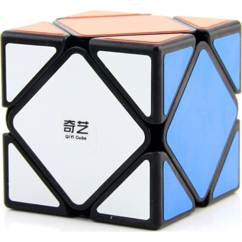 QiYi QiCheng A 3x3x3 Speed Skew Magic Cube Jigsaw Puzzle Twist Educational Toy Black ABS Ultra-Smooth Fancy Cubic Brain Teaser