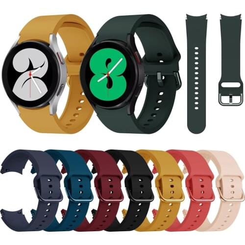 Silicone Strap Compatible with Samsung Galaxy Watch 4 classic 46mm 42mm/Watch4 44mm 40mm Band Replacement Wristbands Bracelet