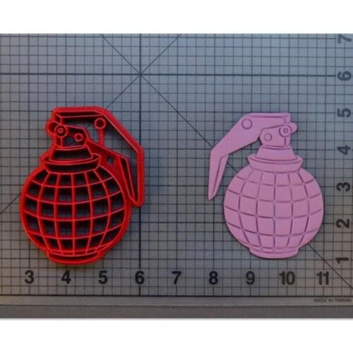 Hand Grenade Cookie Die Cutting Kitchen Baking Supplies Cake Icing Decoration Tools Set 3D Printing Custom