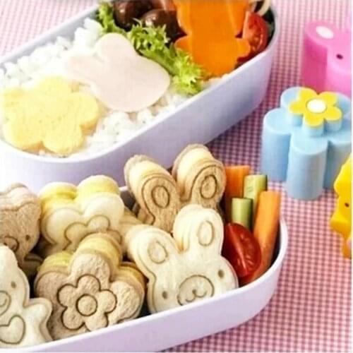 Sandwich Cutter 3PCS Japanese KAWAII Bread Cheese Meat Food Cutter Form Maker FOR Kids Bento Lunch Box