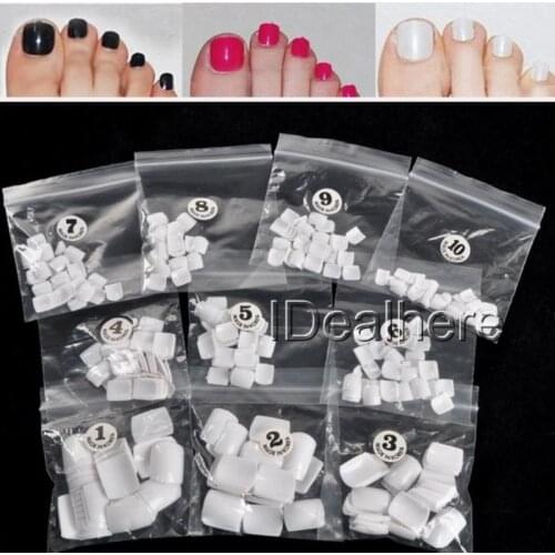 Shellhard 500pcs White False Feet Toenail Acrylic Fake Toe Tips DIY Nail Art Accessories