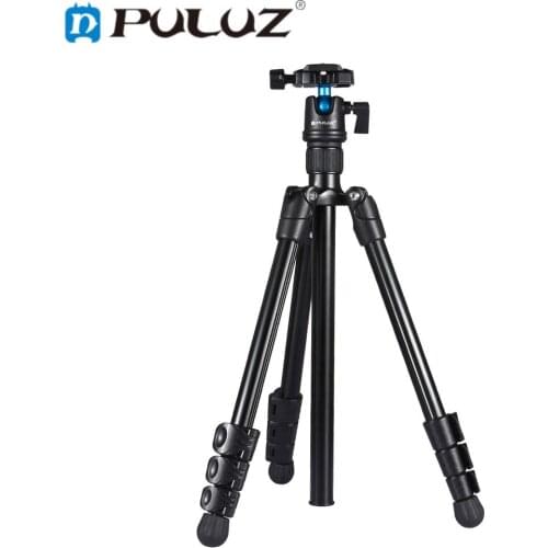 PULUZ Professional Photography 4-Section Folding Legs Tripod Holder Monopod Mount with 360' Ball Head for DSLR Digital Cameras