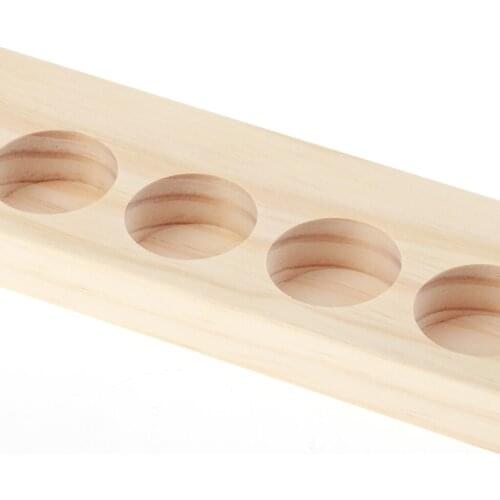 Natural Wood Essential Oil Display Rack - Aromatherapy Perfume Battoles Storage Organizer Rack Stand Holder for 8 Pieces 15ml