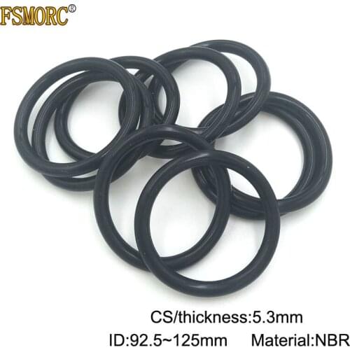 20pcs 5.3mm Thickness CS Nitrile Rubber O Rings ID 92.5 95 97.5 100 103 106 109 112 115 118 122 125mm NBR o ring sealing Gasket