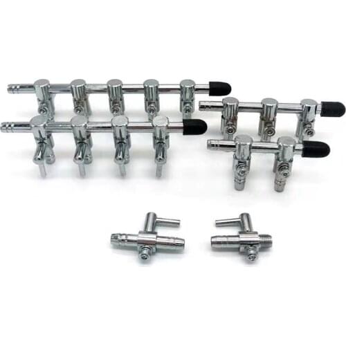 Stainless Steel Air Splitter Valve Aquarium Fish Tank Air Pump Flow Splitter Distributor Pump Valve Tap LeverControl SwitchValve