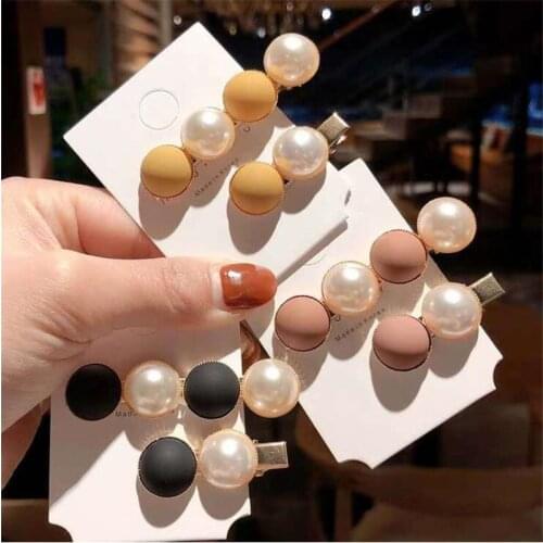 1Pc Fashion Imitation Pearl Hair Clip Barrettes for Women Girls Handmade Pearl Flowers Hairpins Beads Hair Accessories