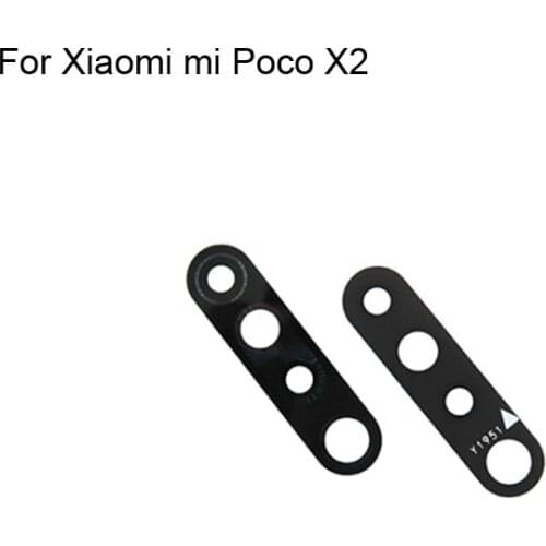 2PCS For Xiaomi mi Poco X2 High quality Replacement Back Rear Camera Lens Glass For Xiaomi mi Poco X 2 test good Parts