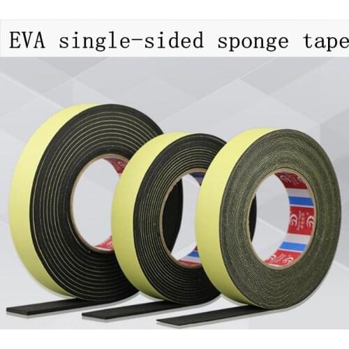 2pcs 1-3mm thickness Strong adhesion EVA black foam single tape shock shock seal sponge tape
