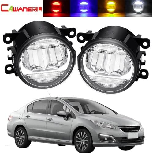 2in1 LED Fog Light Assembly Daytime Running Lamp DRL White Amber 30W 8000LM 12V For Peugeot 408 2017 2018