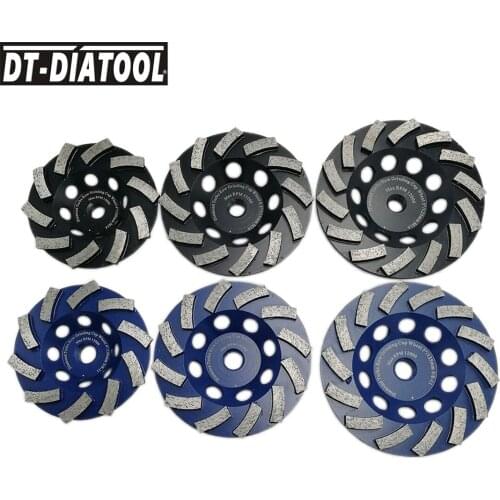 2pcs 4"/4.5"/5"/7" Diamond Segmented Concrete Turbo Cup Grinding Wheel M14 or 5/8-11 thread for hard Stone Oversea warehouse